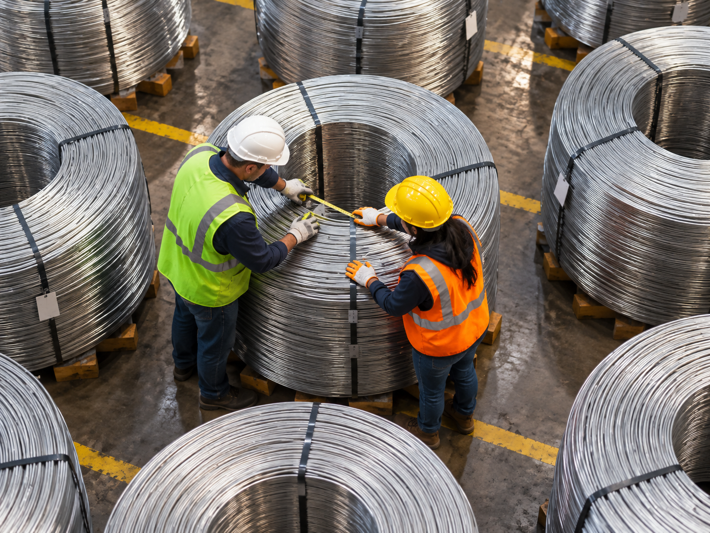 Industrial plant with stainless steel piping
